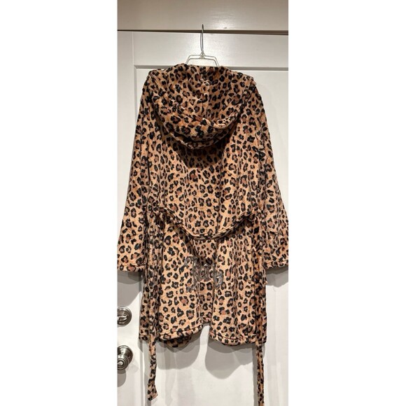 JUICY COUTURE Leopard Print Hooded Robe, S/M - Picture 2 of 6